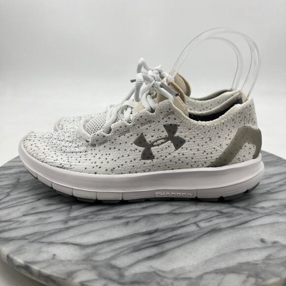 Under Armour Womens 6 Shoe SpeedForm Slingride Running Trainer White 3000397-100 - Picture 4 of 13